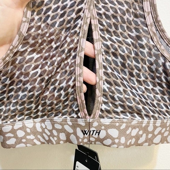 Peloton X WITH Collab NWT Riverstone High Neck Sports Bra XS - Picture 6 of 12